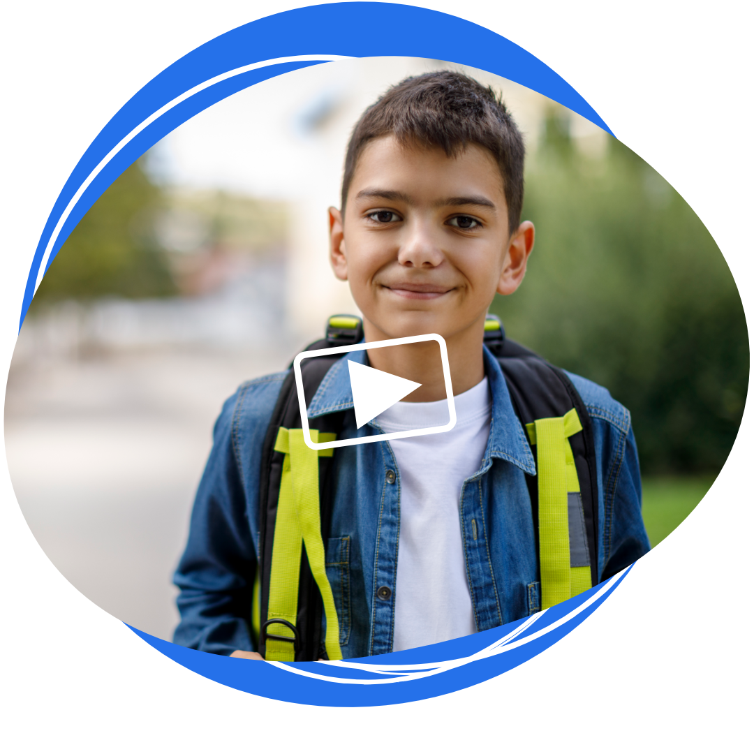 boy with backpack video link